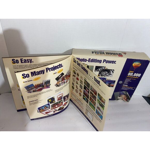 New Corel Print House Magic Premium v4.0 Big Box PC-CD Win 95/98, Sealed Discs! - Picture 8 of 10